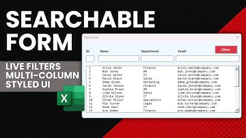 Build a Searchable Excel UserForm with VBA | Real-Time Filter Tutorial