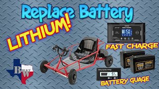 How To Replace batteries in Razor Dune Buggy with Lithium - LiFePO4