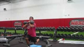 Double Kettlebell Rear Foot Elevated Split Squats 140x17