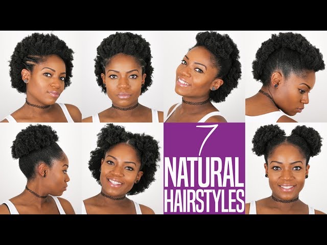 7 NATURAL HAIRSTYLES (For Short to Medium Length Natural Hair) (4B/4C ...