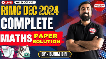RIMC MATH DEC 2024 SOLUTION | RIMC MATH ANSWER KEY | MATH PAPER SOLUTION LIVE🔴#doa #rimc