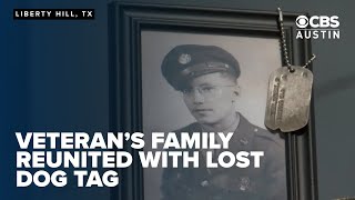 Daughter receives late father's WWII dog tags after 80 years