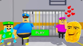 Police Family Escape GEGAGEDIGEDAGEDAGO BARRY SCARY OBBY Full Walkthrough #roblox