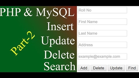 How To Insert Update Delete and Search Data In MySQL Database Using PHP?(Part-2)[With Source Code]