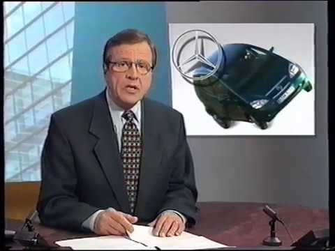 Mercedes-Benz A-Class fails moose test 1997 (Finnish news broadcast with subtitles)