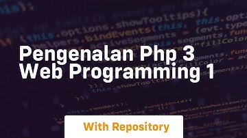 Pengenalan php 3 web programming 1