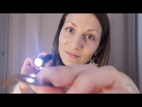 ASMR : Examen des nerfs crâniens | Whispering | bruits blanc en fin de vidéo
