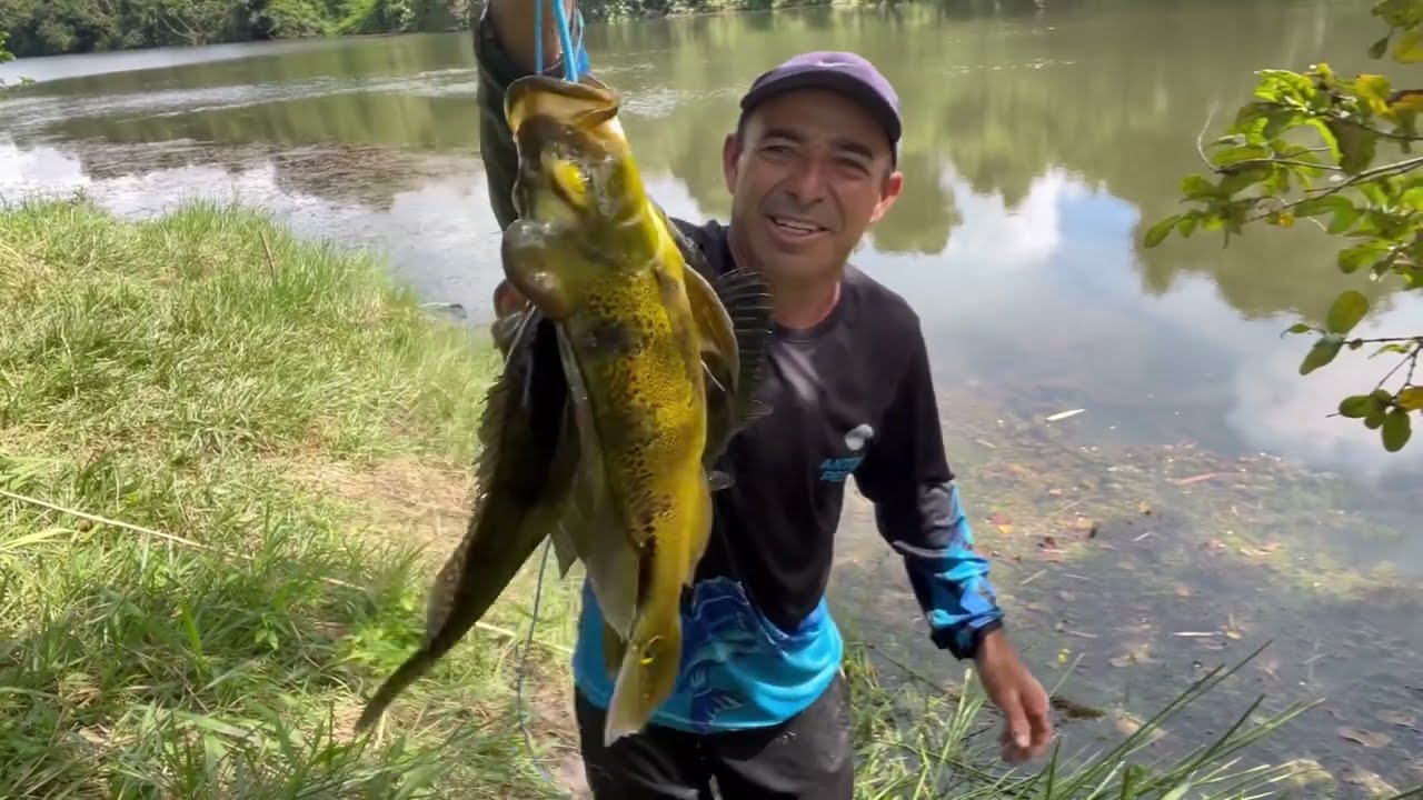 Pescaria de tucunaré só saiu peixe bruto