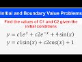 Mastering Initial & Boundary Value Problems: Solving for Constants c₁ and c₂