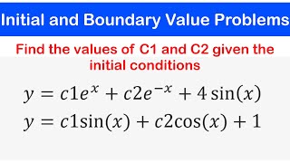 Famous 🔵06a - Initial and Boundary Value Problems: Find the arbitrary constants c1 and c2 Wealth