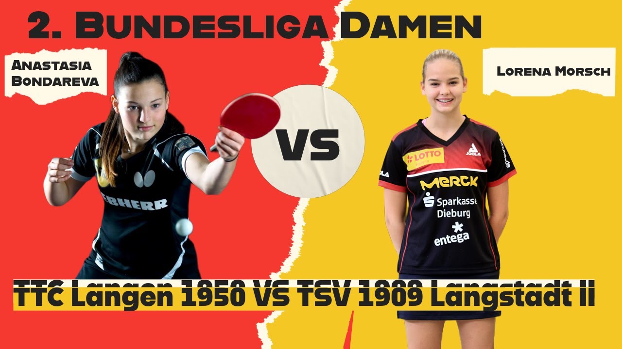 Anastasia Bondareva (2069) Vs Lorena Morsch (2161). 2. Bundesliga Damen. Tischtennis