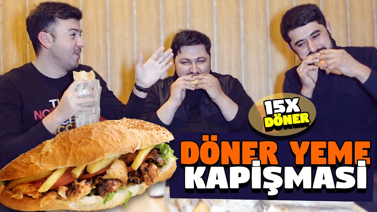 15 ƏDƏD DÖNƏR YEME KAPİŞMASİ - YEMEK YARİŞMASİ