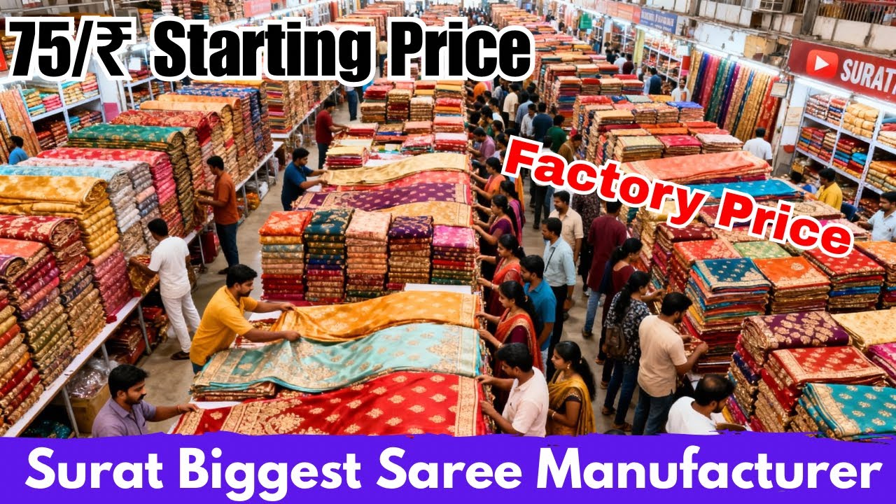 Surat Silk Saree Market 🔥 Premium Silk Saree Wholesale at Factory Price | Wholesale Saree Market 