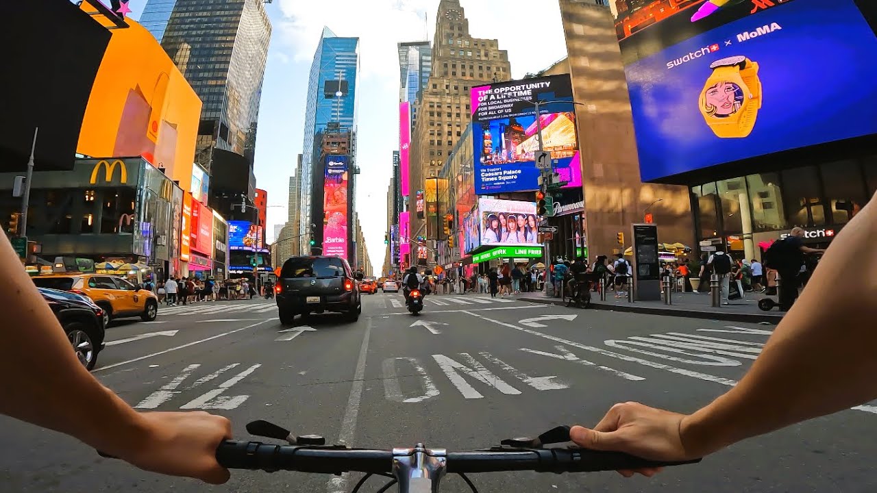 Sounds of New York City: a biker's view (2 raw hours)