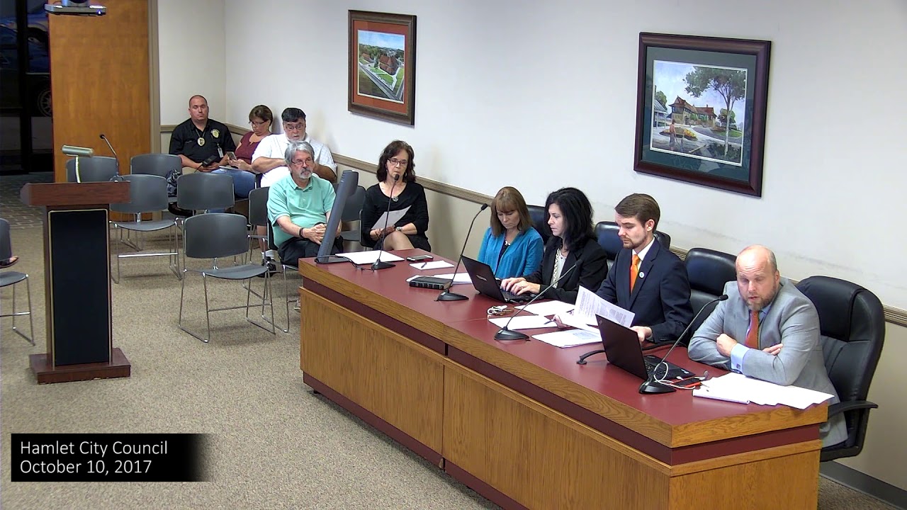 Hamlet City Council 101017 YouTube