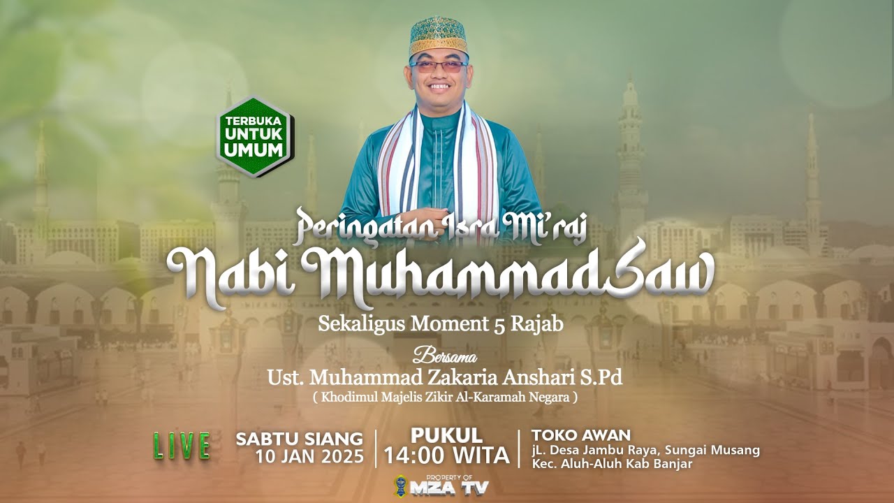 [LIVESTREAM] Peringatan Isra Mi'raj Sekaligus Moment 5 Rajab | Toko Awan Jambu Burung Banjarmasin