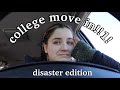 A college move in day vlog but everything goes wrong