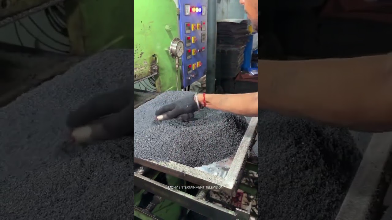 How Gym Floor Tiles Are Made in India | Heavy Rubber Tiles Manufacturing Process 