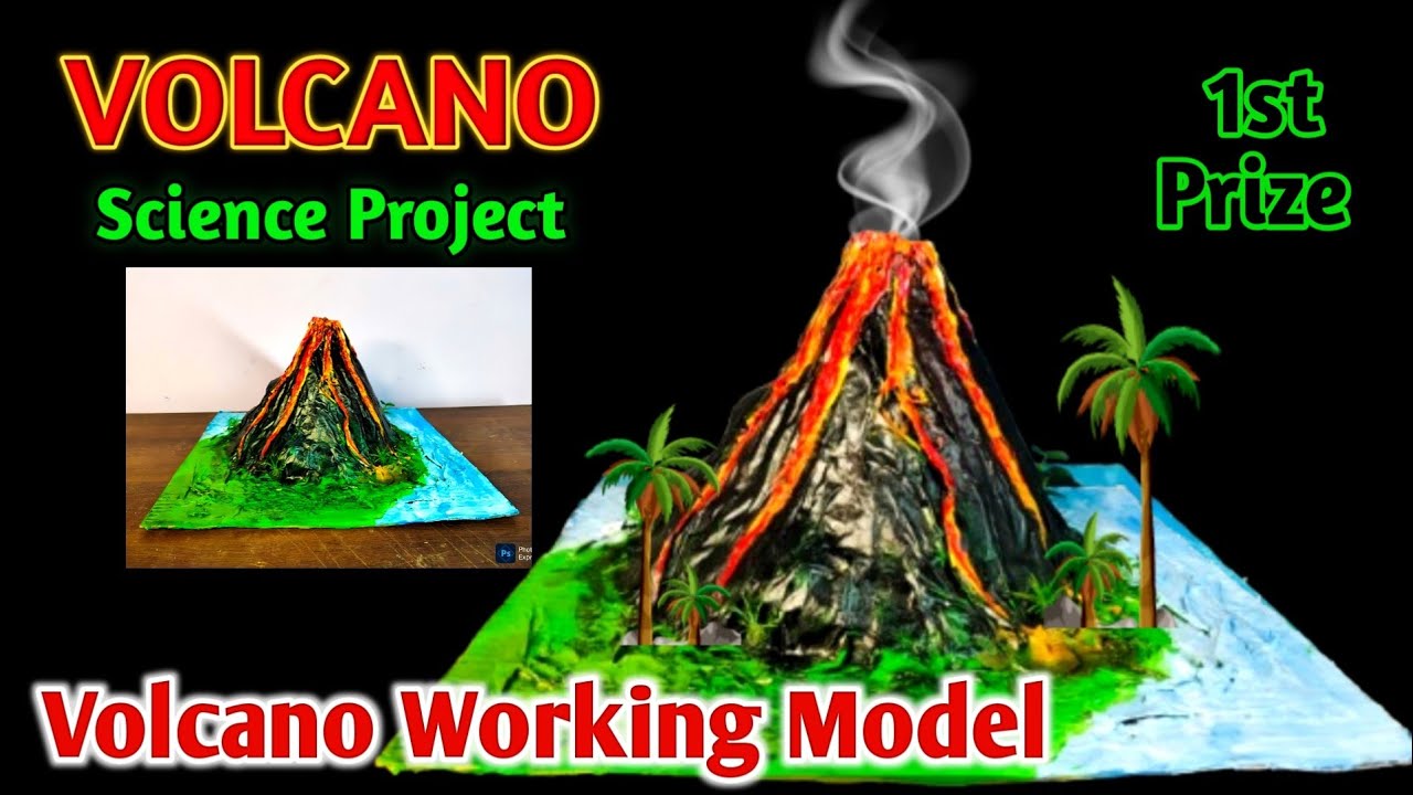 Volcano Working Model | Super Easy Science Project | #volcano # ...