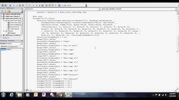 EXCEL/VBA Project - Tomorrow