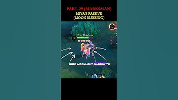 HEROES PASSIVE: Part-29 (MARKSMAN)🤔 #mobilelegends #mlbb #shorts #marksman #passive #tutorial #guide