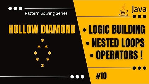 Print Hollow Dimond Star Pattern || Java pattern solving series || nested for loop #bestvideo