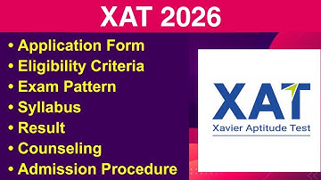 XAT 2026 - Application form, Eligibility Criteria, Exam Date, Syllabus, Exam Pattern, Counseling