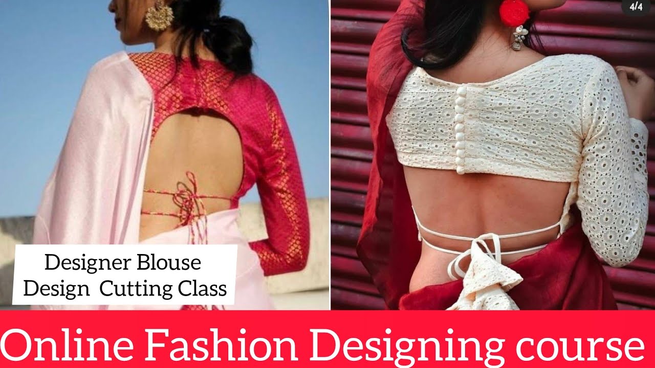 DESIGNER BLOUSE // ONLINE FASHION DESIGN COURSE // DESIGN CUTTING CLASS ...