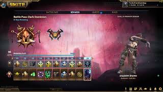 Smite 10.6 Dark Dominion Battle pass 25 All Levels Free and Paid Path