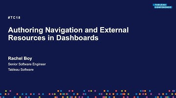 Authoring navigation and external resources in dashboards