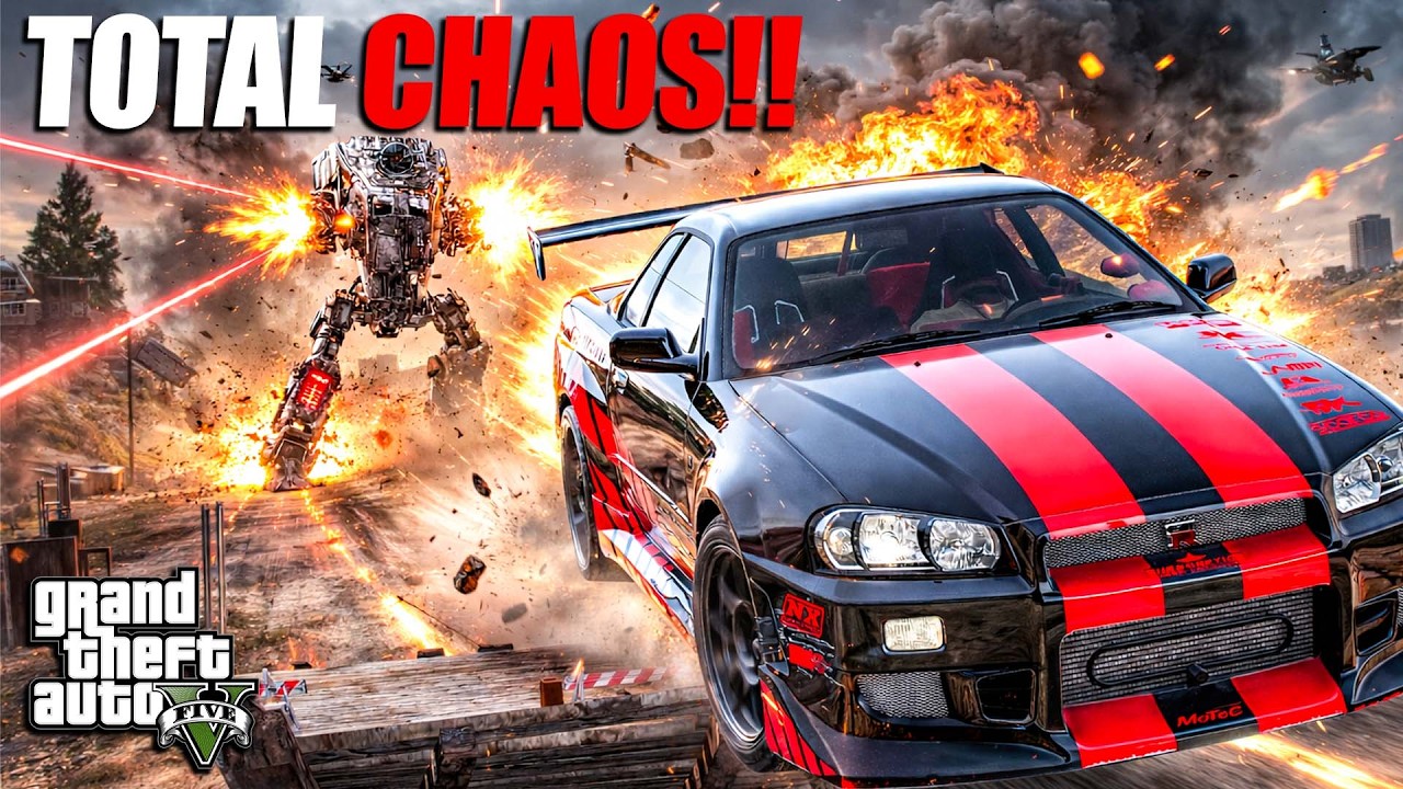 AKSI CHENT MELARIKAN DIRI DARI KEJARAN ROBOT RAKSASA! EPIC BANGET!!! -GTA V ROLEPLAY