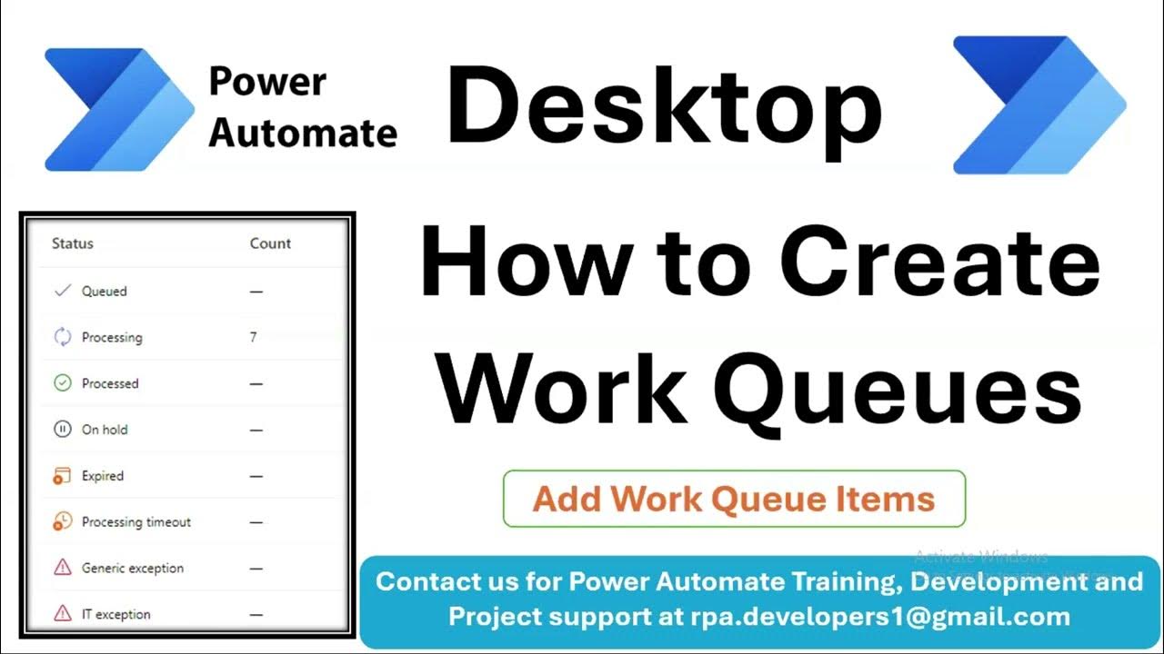 Create work queue in power automate desktop power automate work