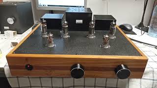 2X15 Watt PP tube amplifier first music test....