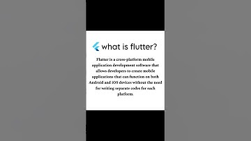 Flutter Interview Series Q1. What is flutter? #coding #codinglife #flutter #dart #interviewquestions