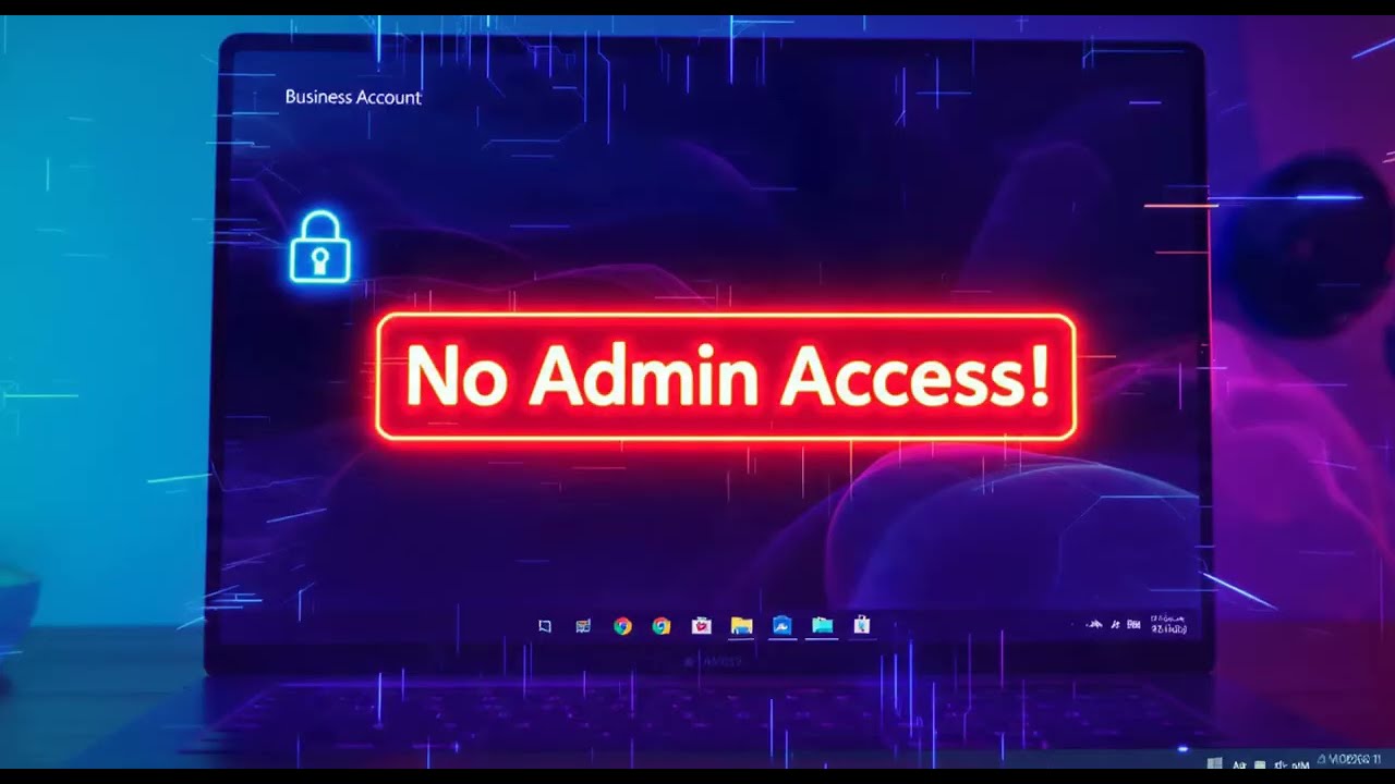 How to fix new laptop setup with business account without admin access in Windows 11