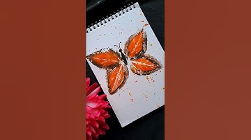 butterfly with leaves  🦋 #creative #shortsvideo #art #diy
