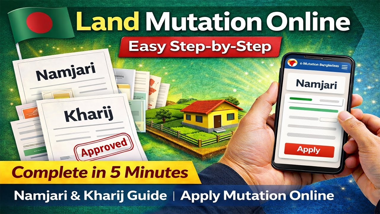নামজারি করবেন যেভাবে | না জানলে বড় সমস্যা! Land Mutation Online 2026। 