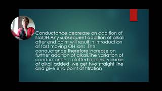 Conductometric titration example and Advantages  (seminar)