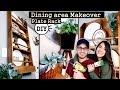DIY DINING AREA MAKEOVER AND PLATE RACK ON A BUDGET