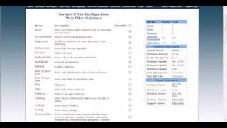 Protector UTM Web Filter Database