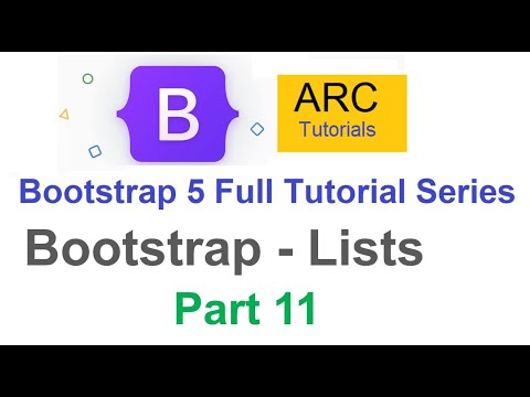 Bootstrap 5 Tutorial For Beginners #11 - Bootstrap Lists Tutorial
