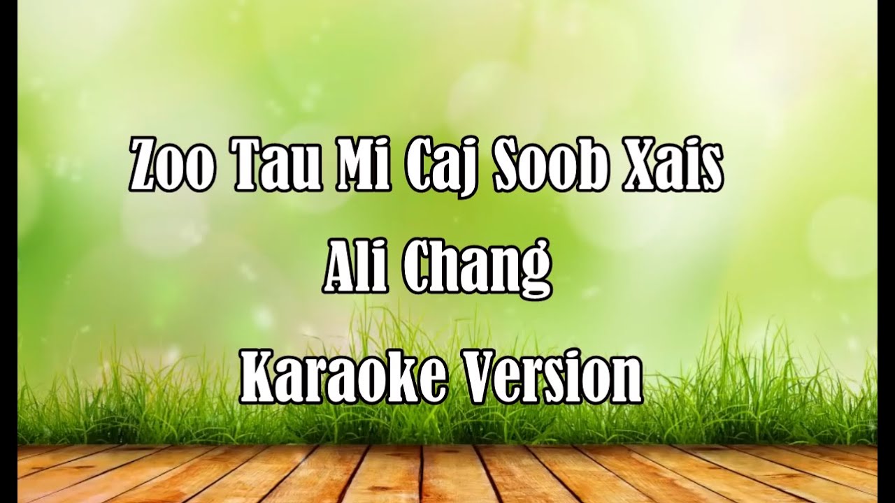 (Karaoke Version) Zoo Tau Mi Caj Soob Xais - Ali Chang