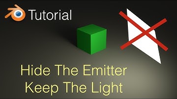 [2.79] How To Hide The Emitter And Keep The Light Blender Tutorial