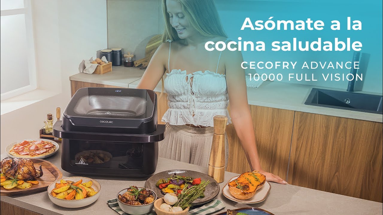 Freidora de aire 10L Cecofry Advance 10000 Full Vision con 2 ventanas de visualizaci&oacute;n y 2200 W