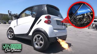 How insane is a 600 HP Smart Car?