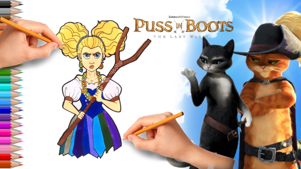 How To Draw Goldi From Puss In Boots The Last Wish Youtube 