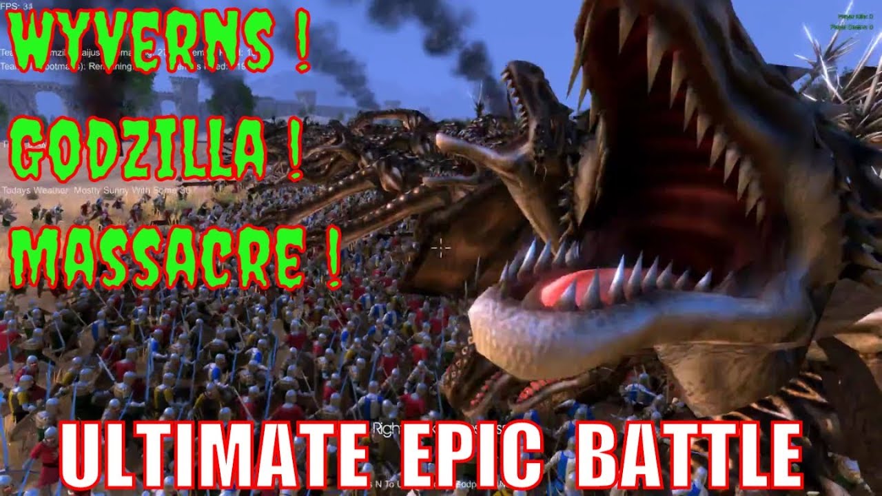 ULTIMATE EPIC BATTLE SIMULATOR  🔥 UEBS modded  godzilla, wyvern dragons, knights, catapults