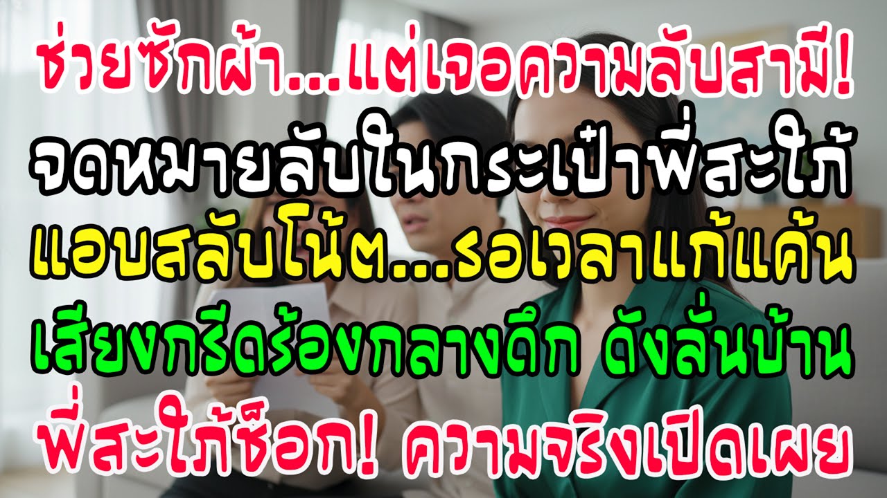 เจอจดหมายสามีในเสื้อพี่สะใภ้ ฉันแอบเขียนปลอมใส่คืน กลางดึกพี่สะใภ้กรีดร้องลั่นบ้าน ความลับแตก!