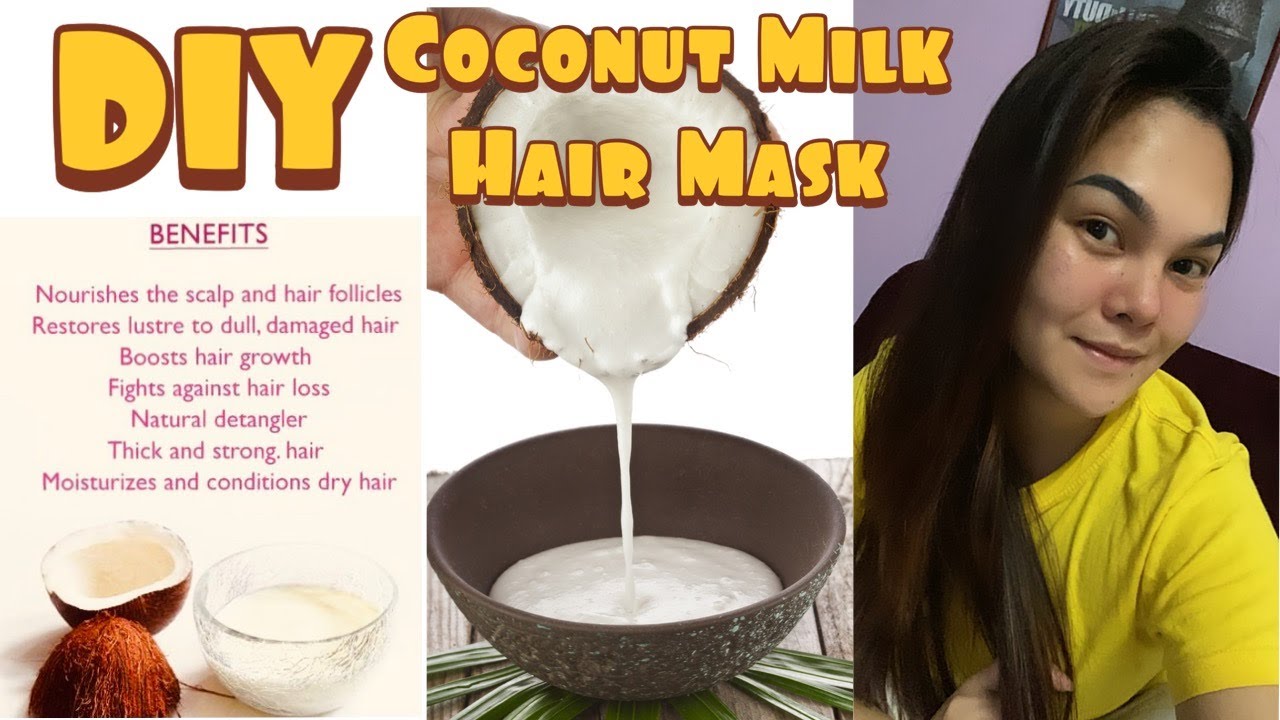 DIY COCONUT MILK HAIR MASK | GRETAH B - YouTube