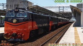 2023/6/24 潮州 6033次 鳴日號(本務E239+機次位E238) 出庫進站+出站(調車機R119)+6033S次 R119 轉線入庫